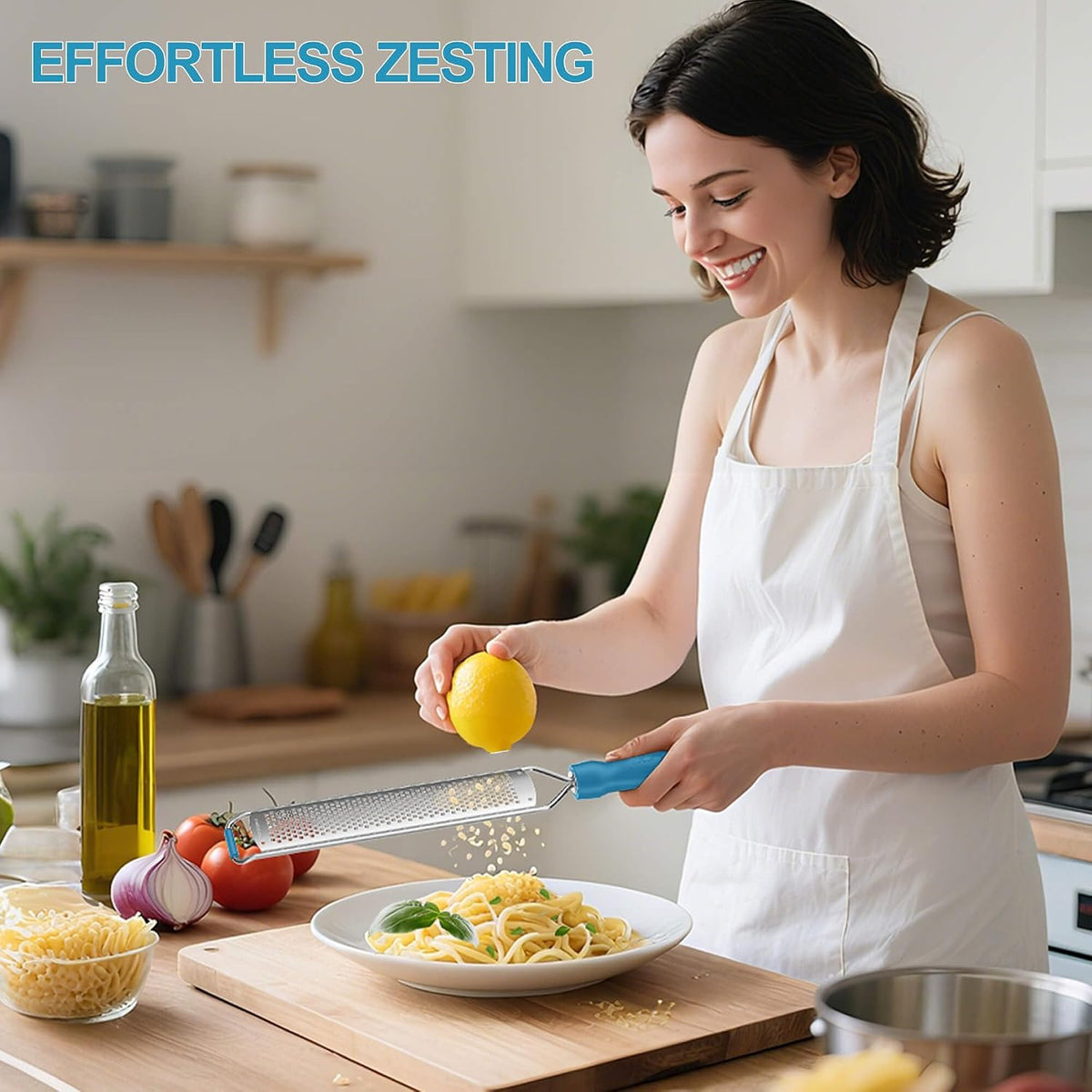 Lemon Zester Grater, Stainless Steel Zester Grater with Handle