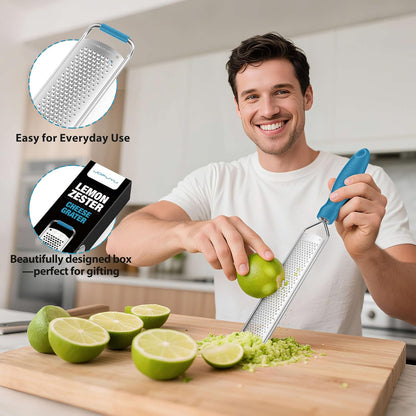 Lemon Zester Grater, Stainless Steel Zester Grater with Handle