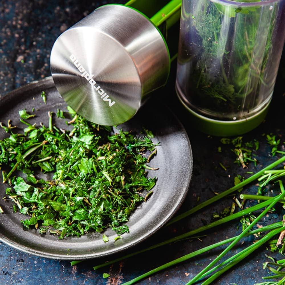 Herb Grinder and Leaf Stripper Seasoning Herb Mill (Stainless Steel)