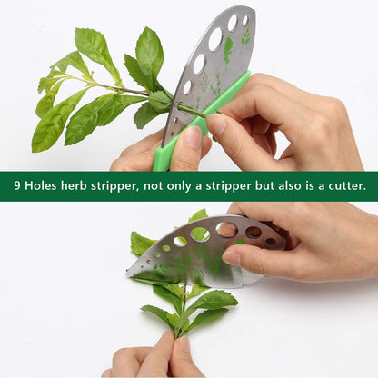 Luxiv Herb Scissors And Stripper Set, 5-Blade Stainless Steel Kitchen Tools