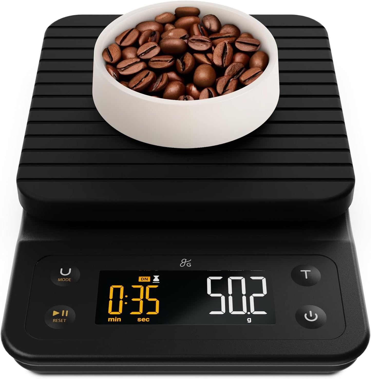 Coffee Scale with Timer, 0.1g Precision Digital Espresso & Pour Over Scale for Chemex, V60, Drip & Matcha Weighing, Waterproof Silicone Cover, 6.6lb Barista Brew Capacity (Onyx Black)