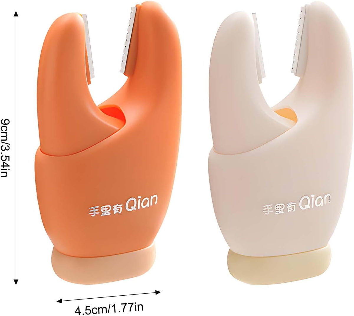 2026 New Garlic Peeler Clips with Stainless Steel Blade - Manual Skin Remover, Easy-to-Use Peeling Tool for Home Cooking, Kitchen Gadgets, Keeps Hands Odor-Free (Orange)