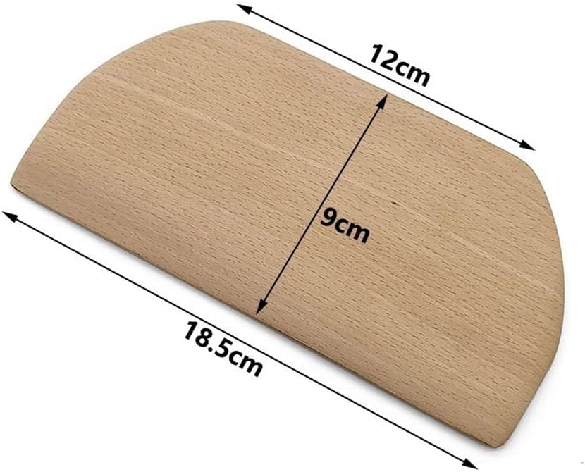 Wooden Pastry Bench Scraper Chopper Cake Cutter Multipurpose Kitchen Gadget for Cooking Baking Bread and Pizza Dough