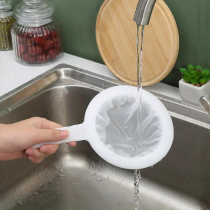 Kitchen Ultra-Fine Nylon Mesh Strainer I Plastic Sieve Fine Mesh Filter Spoon For Soy Milk Coffee Filter Milk Yogurt Juice Kefir Honey Wine coladores de cocina Kitchen Gadgets (100 Mesh)