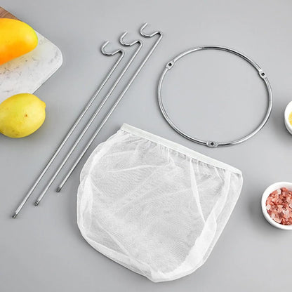 Kitchen Ultra-Fine Nylon Mesh Strainer I Plastic Sieve Fine Mesh Filter Spoon For Soy Milk Coffee Filter Milk Yogurt Juice Kefir Honey Wine coladores de cocina Kitchen Gadgets (100 Mesh)