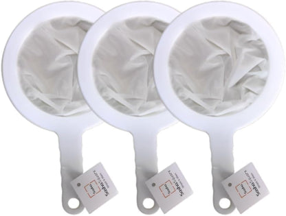 Kitchen Ultra-Fine Nylon Mesh Strainer I Plastic Sieve Fine Mesh Filter Spoon For Soy Milk Coffee Filter Milk Yogurt Juice Kefir Honey Wine coladores de cocina Kitchen Gadgets (100 Mesh)