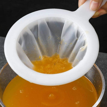 Kitchen Ultra-Fine Nylon Mesh Strainer I Plastic Sieve Fine Mesh Filter Spoon For Soy Milk Coffee Filter Milk Yogurt Juice Kefir Honey Wine coladores de cocina Kitchen Gadgets (100 Mesh)