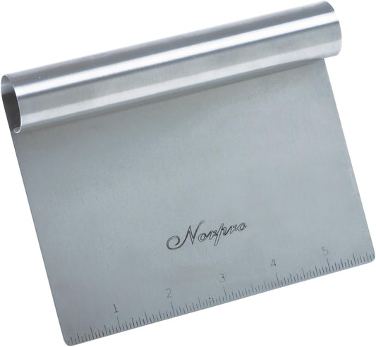 Stainless Steel Scraper/Chopper, 6in/15cm x 4in/10cm