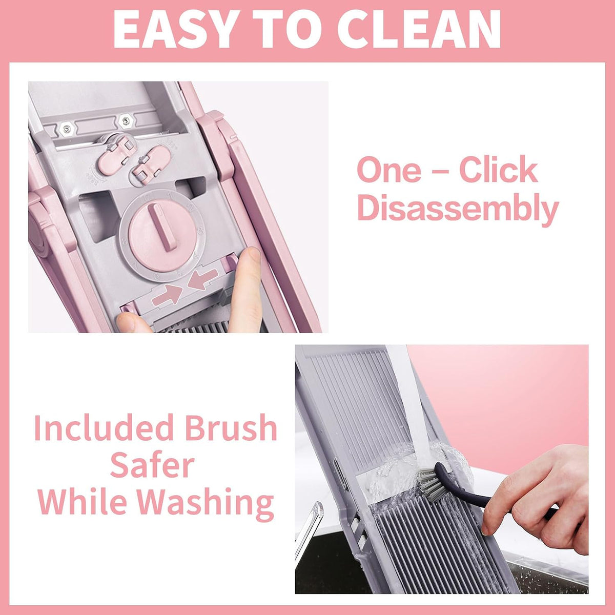 All-in-1 Safe Mandoline Slicer for Kitchen, Food Chopper with Container