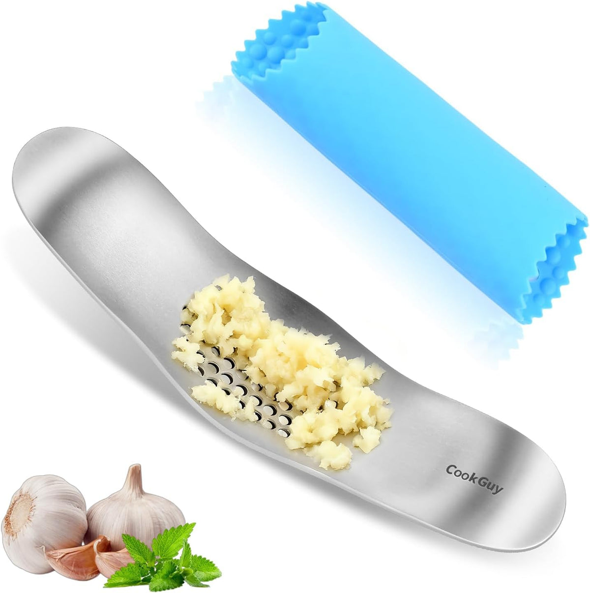 304 Stainless Steel Garlic Press Rocker Set