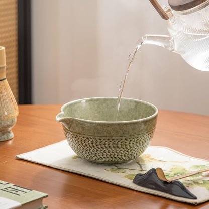 matcha whisk set Ceremony Accessory, Matcha Whisk, Traditional Scoop (Chashaku), Tea Spoon, Whisk Holder, 1 tea bowl, 1 tea siev, 7pcs matcha set.matcha green matcha kit