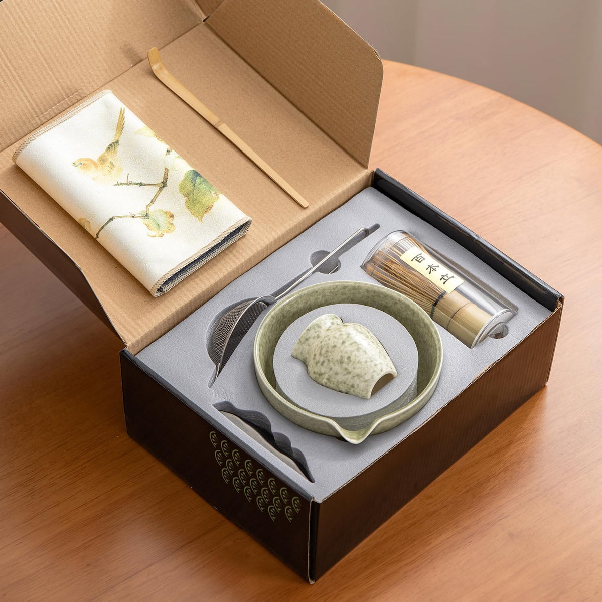 matcha whisk set Ceremony Accessory, Matcha Whisk, Traditional Scoop (Chashaku), Tea Spoon, Whisk Holder, 1 tea bowl, 1 tea siev, 7pcs matcha set.matcha green matcha kit