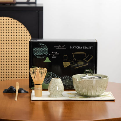 matcha whisk set Ceremony Accessory, Matcha Whisk, Traditional Scoop (Chashaku), Tea Spoon, Whisk Holder, 1 tea bowl, 1 tea siev, 7pcs matcha set.matcha green matcha kit