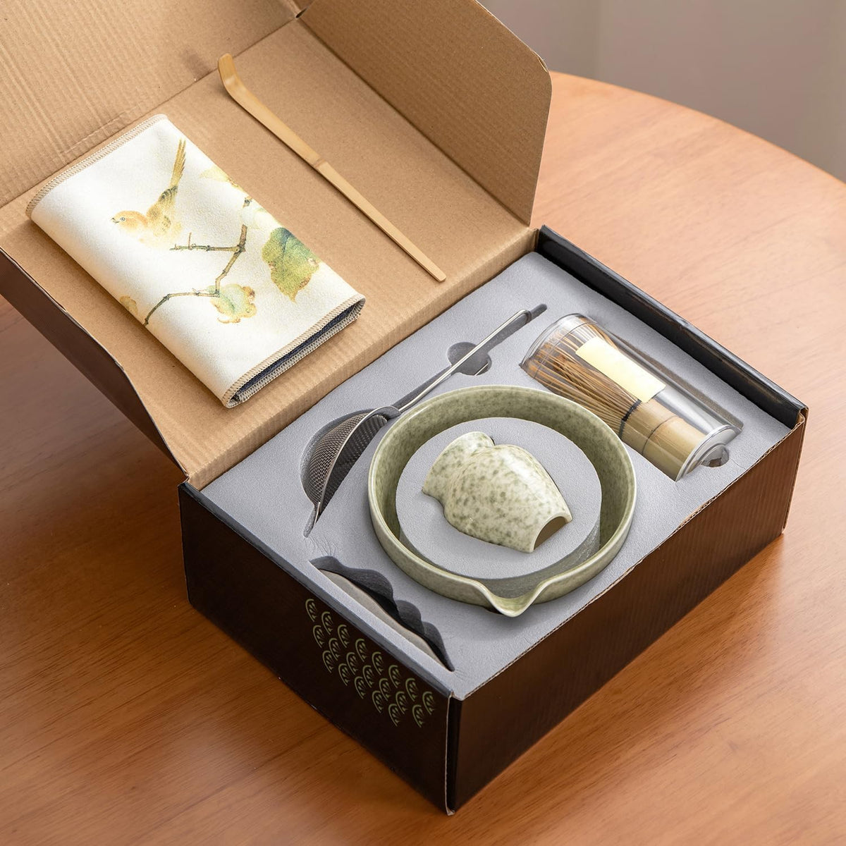 matcha whisk set Ceremony Accessory, Matcha Whisk, Traditional Scoop (Chashaku), Tea Spoon, Whisk Holder, 1 tea bowl, 1 tea siev, 7pcs matcha set.matcha green matcha kit