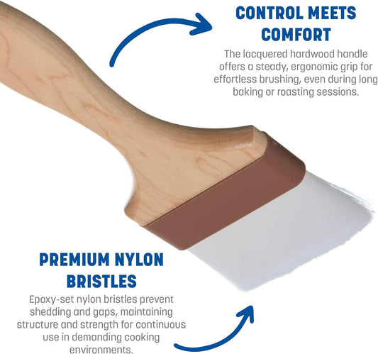 SPARTA 4039800 Nylon Wide Brush, Flat With Nylon Bristles, 3 Inches, Tan