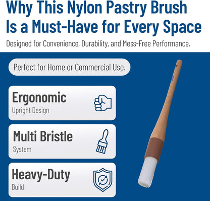 SPARTA 4039800 Nylon Wide Brush, Flat With Nylon Bristles, 3 Inches, Tan