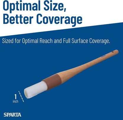 SPARTA 4039800 Nylon Wide Brush, Flat With Nylon Bristles, 3 Inches, Tan
