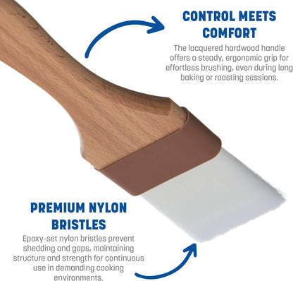 SPARTA 4039800 Nylon Wide Brush, Flat With Nylon Bristles, 3 Inches, Tan