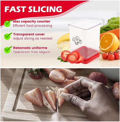 Cup Slicer, Stainless Steel Fruit Strawberry Slicer, Banana Cup Chopper, Egg Slicers Kiwi Cutter, Mini Strawberry Cutter, Quickly Making Fruit Vegetable Salad