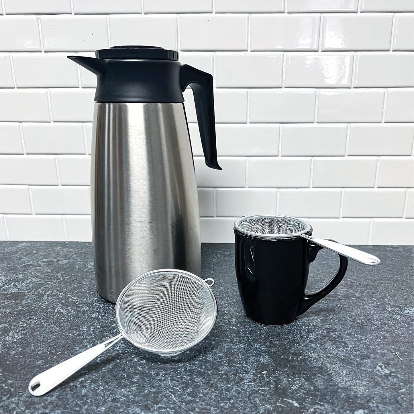 Basic Mesh Strainer, 3 and 4 Inch, 2 Piece Set, Stainless Steel