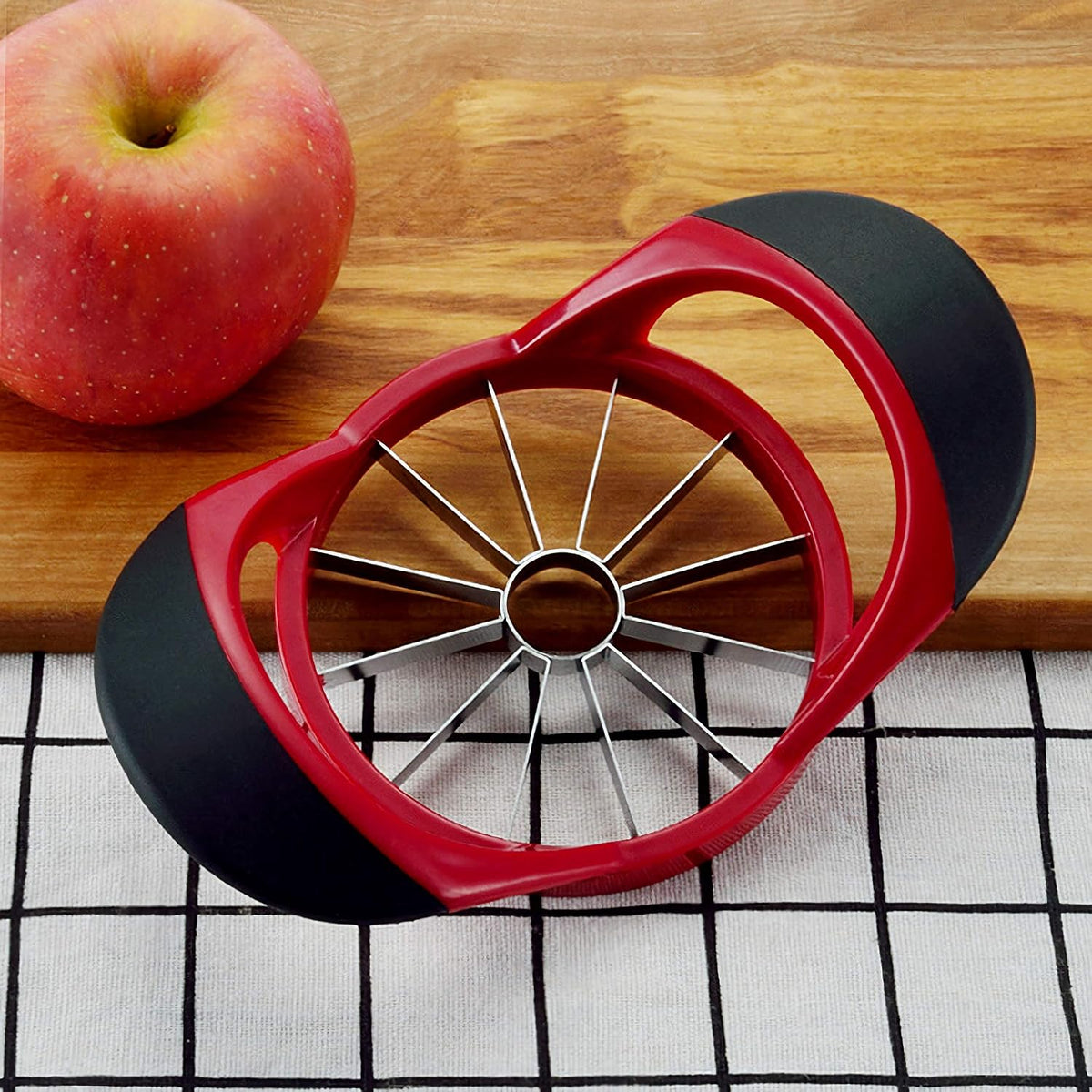 12 Blade Apple Slicer Corer Cutter, Red