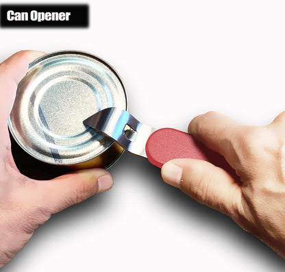 3-in-1 Magnetic Bottle & Can Opener, Manual Can Punch Opener, Black
