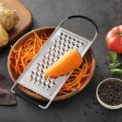 Cheese Grater Handheld, HIA Flat Coarse Stainless Steel Graters for Kitchen, Food Grater with Anti-Slip Handle, Perfect for Potato, Vegetable, Butter, Parmesan Cheese