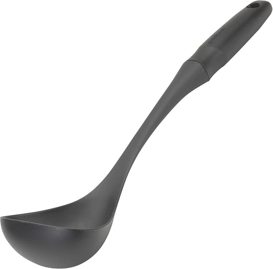 Touch Ladle Nylon Heat-Safe Serving and Cooking Spoon, Black