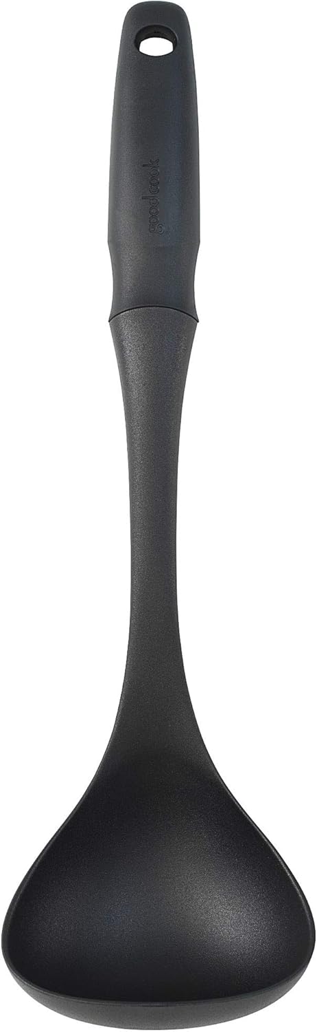 Touch Ladle Nylon Heat-Safe Serving and Cooking Spoon, Black