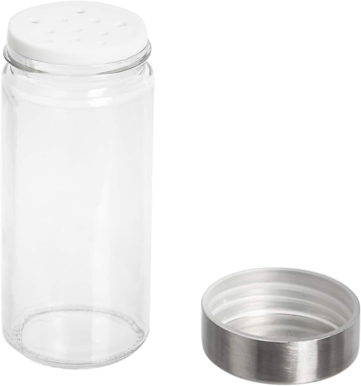 20 Jars Spice Rack Organizer, Space-Saving Kitchen Organizer with Glass Spice Jars, Sturdy, Silver