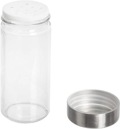 20 Jars Spice Rack Organizer, Space-Saving Kitchen Organizer with Glass Spice Jars, Sturdy, Silver