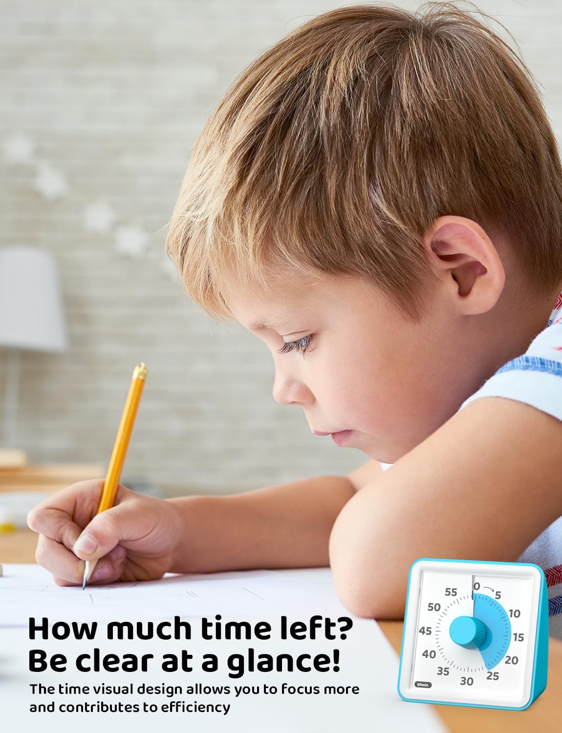 LIORQUE Visual Timer for Kids, 60 Minute Countdown Timer, Green | Non-Ticking, 3 Volume Levels with Mute Function, Timer for Kitchen Cooking Classroom ADHD, 2 AAA Batteries Included