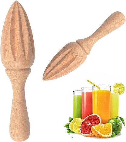 Wooden Citrus Juicer - Manual Handheld Lemon Orange Reamer with Ergonomic Grip, Durable Fruit Squeezer Tool for Home/Bar/Cafe Use, Portable Kitchen Accessories for Juicing Limes and Citrus Fruits