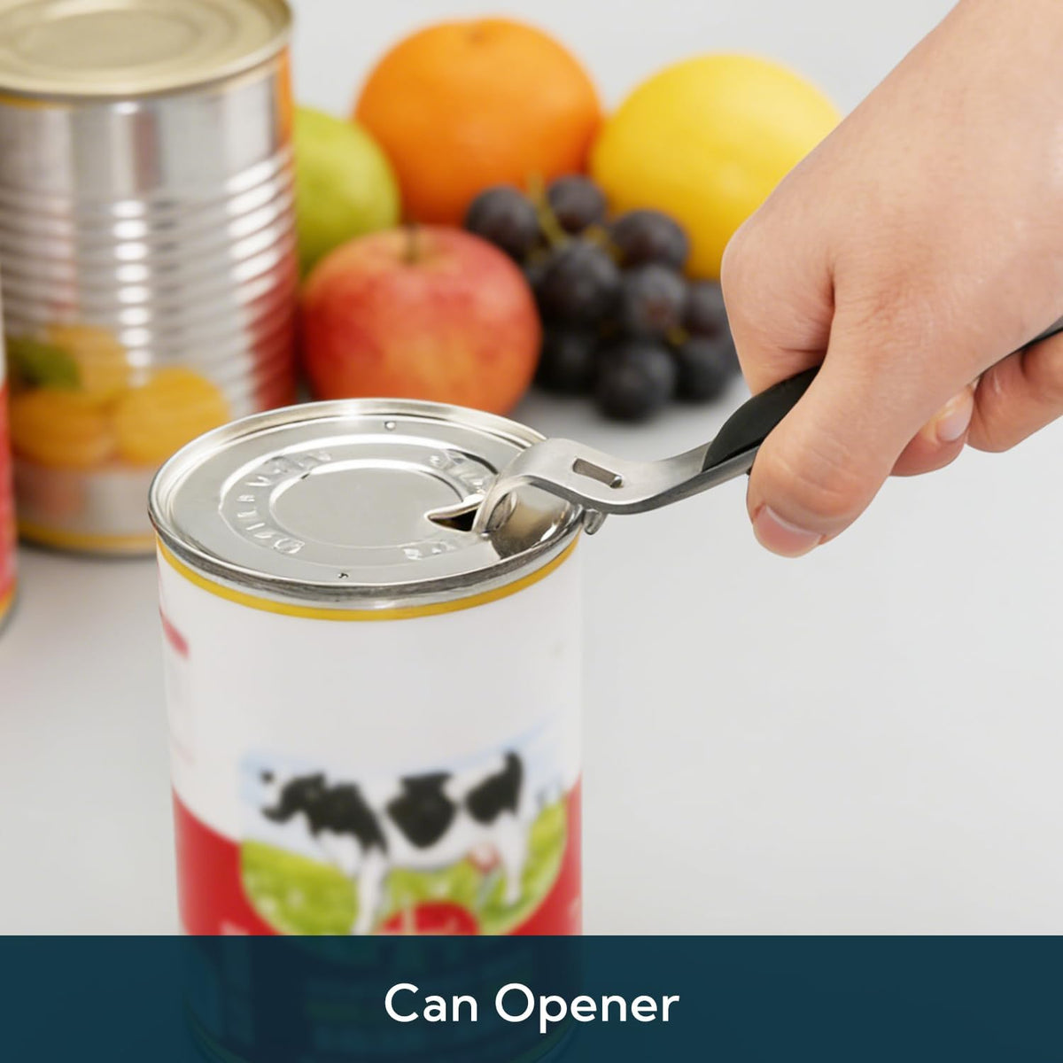3 in 1 Magnetic Bottle and Can Opener for Refrigerator, Stainless Steel Manual Can Punch Opener with Soft-Touch Handle, Fridge Magnet Design for Easy Storage, Multi-purpose Church Key