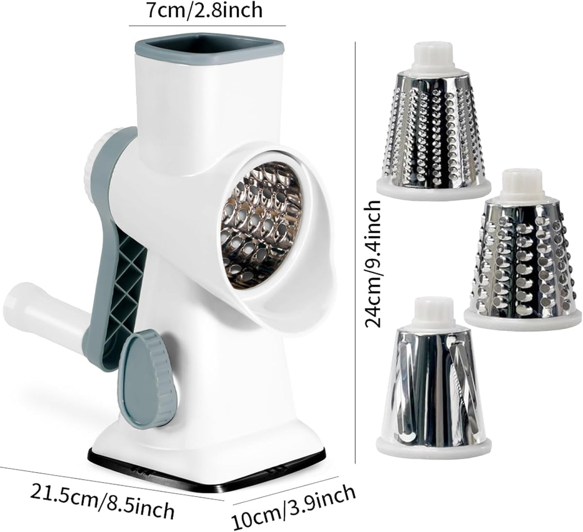 Rotary Cheese Grater Multi-Purpose Stainless Steel Cheese Shredder