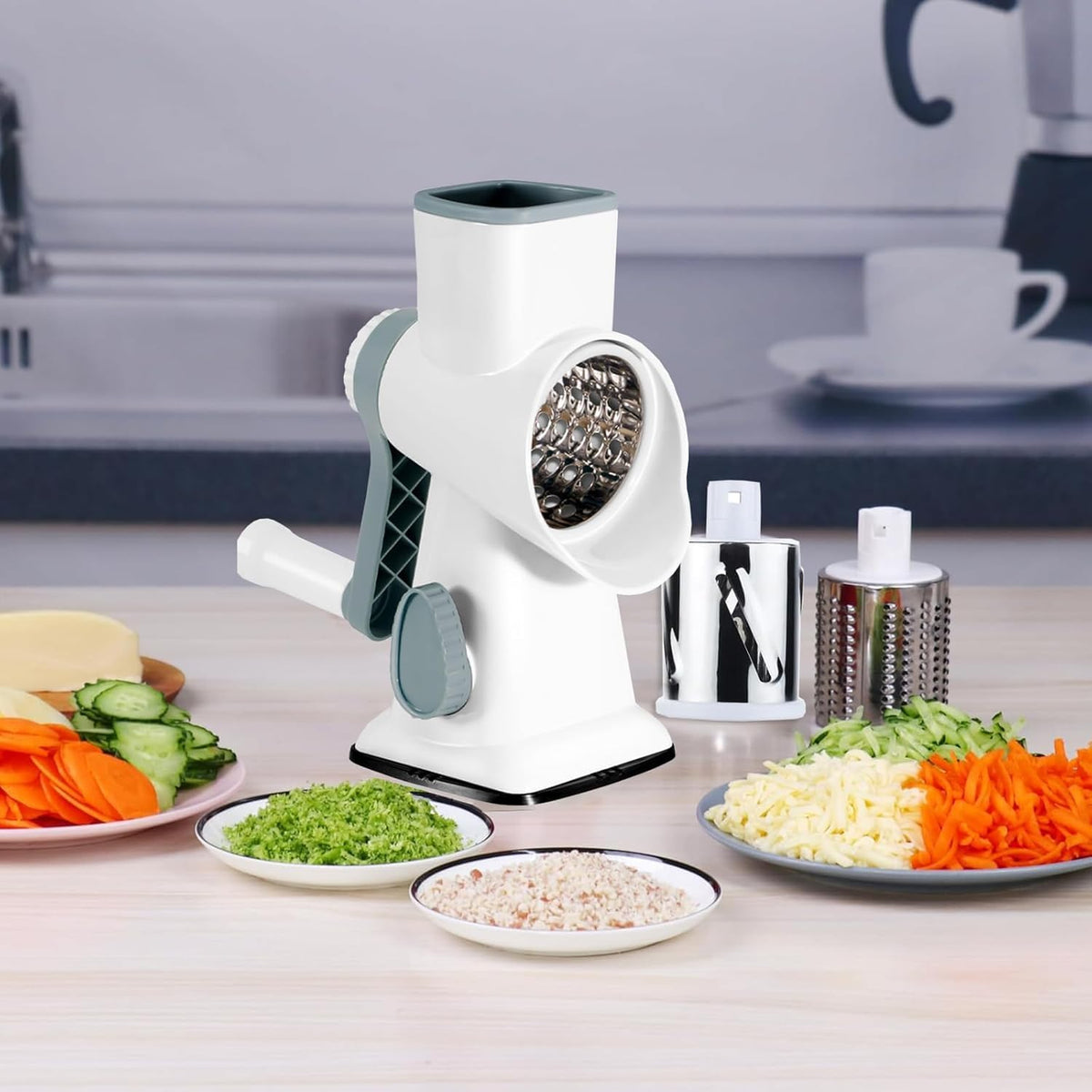 Rotary Cheese Grater Multi-Purpose Stainless Steel Cheese Shredder