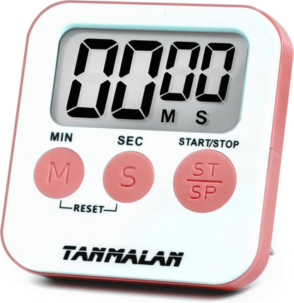 Kitchen Timer for Cooking Loud Alarm, Large Display, Auto Memory Loud Alarm, Large Display,Big Button，for Kids for Teacher Classroom Must Haves,Count Down-up,Easy to use (6.0-Grey)