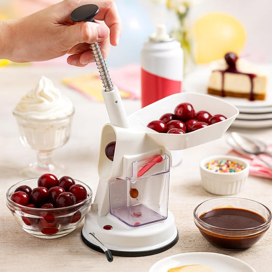 Deluxe Cherry Pitter with Suction Base, BPA Free, 11-Inches x 7.5-Inches x 4.5-Inches