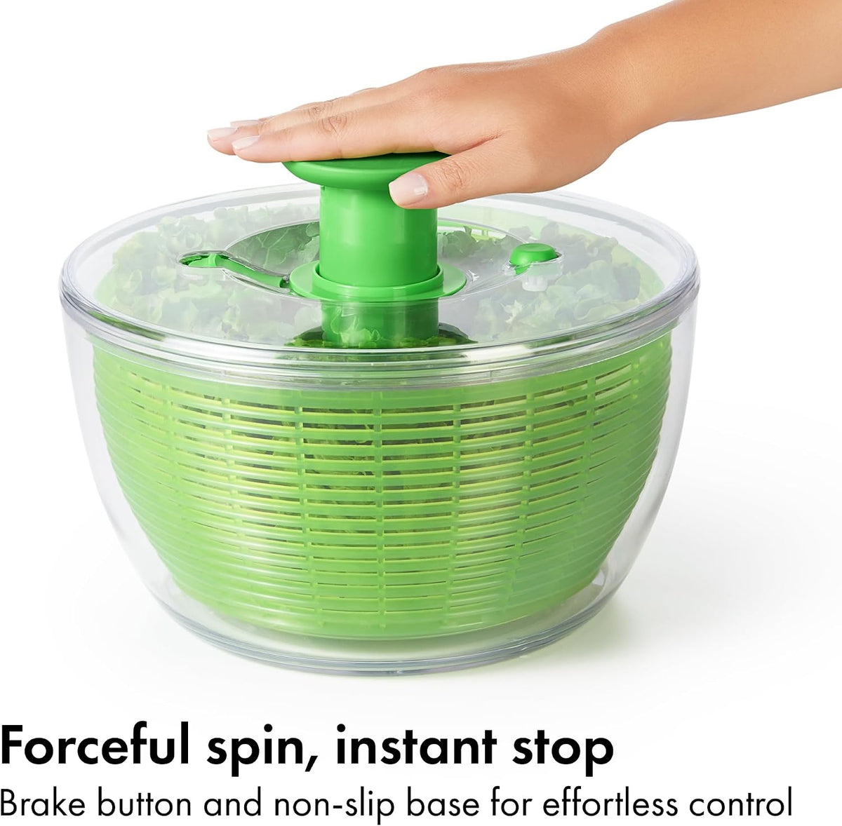 Good Grips Glass Salad Spinner, Large 6.22-Qt, Lettuce & Fruit Washer