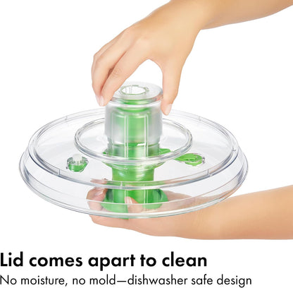 Good Grips Glass Salad Spinner, Large 6.22-Qt, Lettuce & Fruit Washer