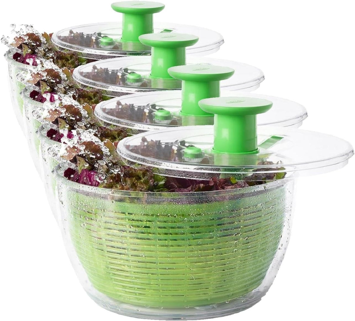 Good Grips Glass Salad Spinner, Large 6.22-Qt, Lettuce & Fruit Washer