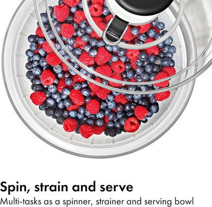 Good Grips Glass Salad Spinner, Large 6.22-Qt, Lettuce & Fruit Washer