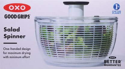 Good Grips Glass Salad Spinner, Large 6.22-Qt, Lettuce & Fruit Washer