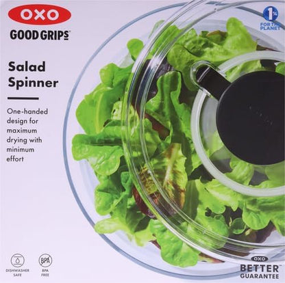 Good Grips Glass Salad Spinner, Large 6.22-Qt, Lettuce & Fruit Washer
