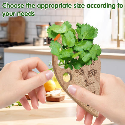 Wooden Vegetable Leaf Separator, Includes Cleaning Brush Pottery Herb Stripper Tool Supplies, Fun Kitchen Gadgets, Exquisite Herb Stripper Bowl Gifts for The Kitchen