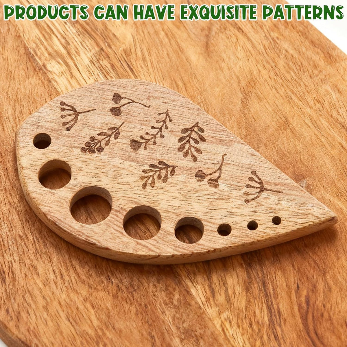 Wooden Vegetable Leaf Separator, Includes Cleaning Brush Pottery Herb Stripper Tool Supplies, Fun Kitchen Gadgets, Exquisite Herb Stripper Bowl Gifts for The Kitchen