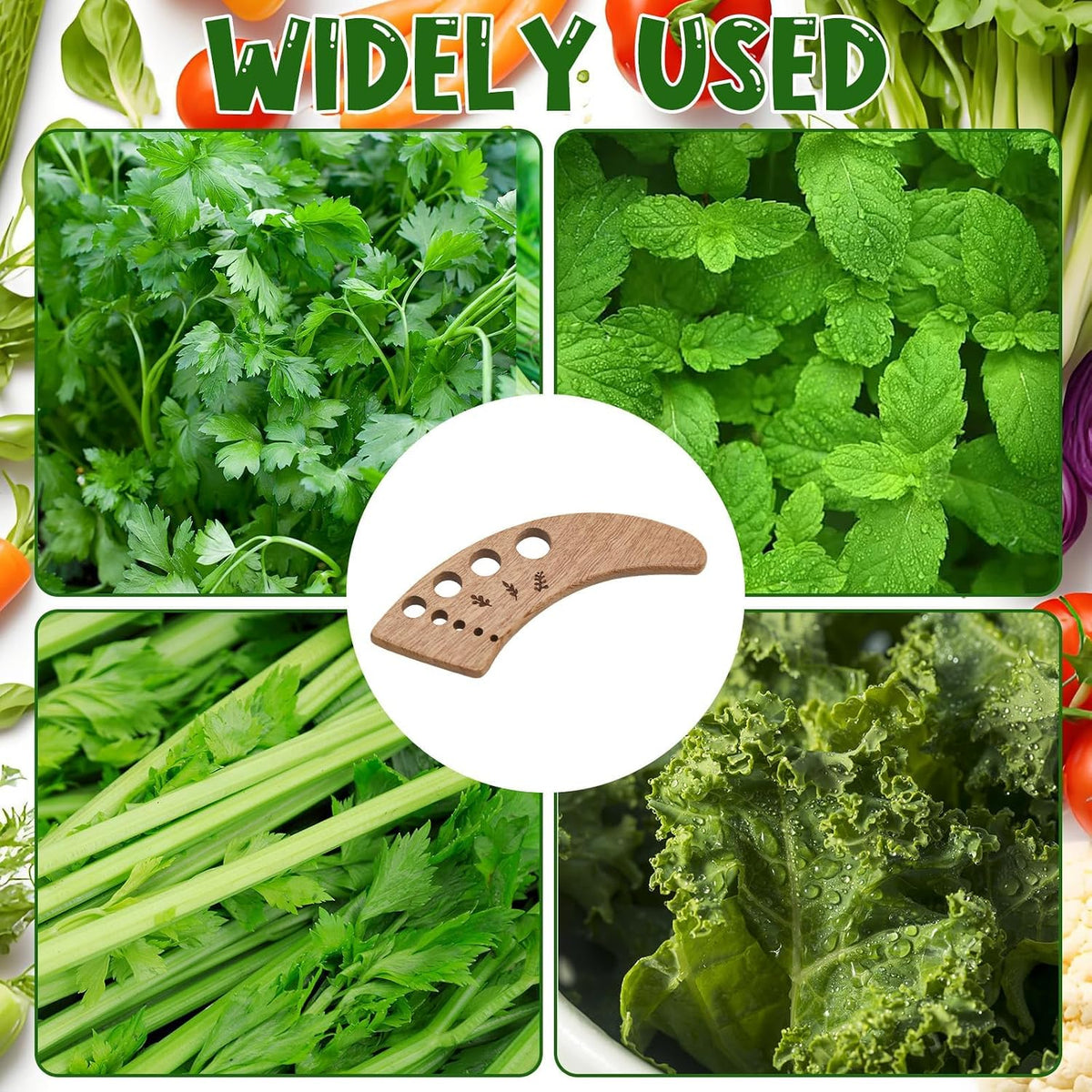 Wooden Vegetable Leaf Separator, Includes Cleaning Brush Pottery Herb Stripper Tool Supplies, Fun Kitchen Gadgets, Exquisite Herb Stripper Bowl Gifts for The Kitchen