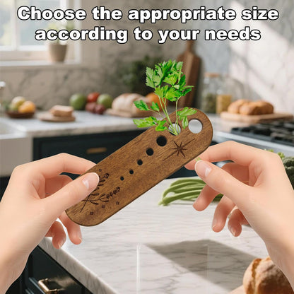 Wooden Vegetable Leaf Separator, Includes Cleaning Brush Pottery Herb Stripper Tool Supplies, Fun Kitchen Gadgets, Exquisite Herb Stripper Bowl Gifts for The Kitchen
