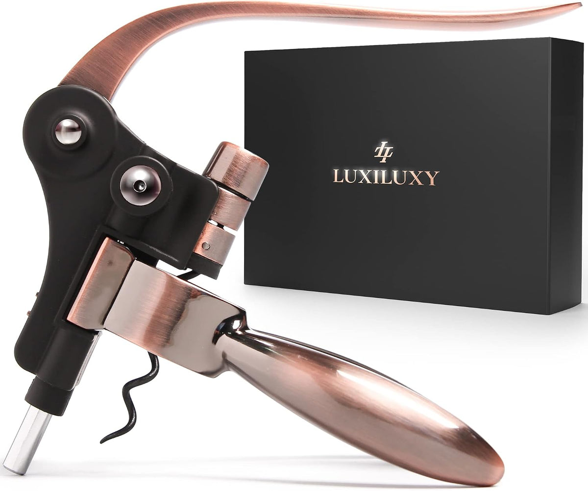 Wine Bottle Opener Corkscrew Set – [2024 upgraded, does NOT break!] Including Foil Cutter, Bottle Stopper, Opener Stand and Extra Spiral - corkscrews wine opener set- wine opener kit