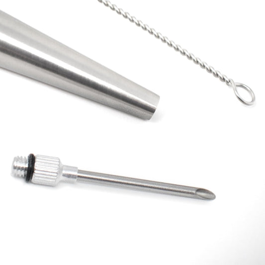 Deluxe Stainless Steel Baster with Injector and Cleaning Brush 11" x 2" x 2"